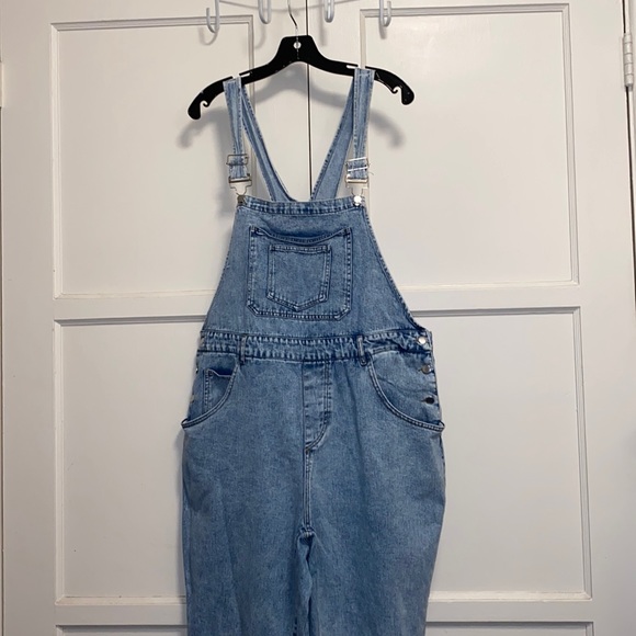 SHEIN Curve 2XL Washout Overalls - Picture 1 of 15